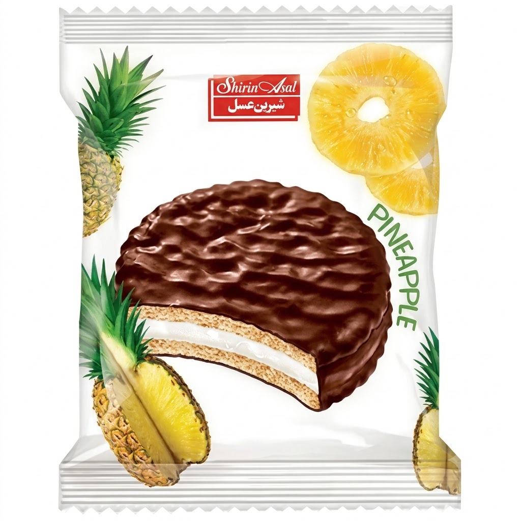 بسکویت روکش دار والس با طعم آناناس ۲۵ گرم سالمین - تنقلات