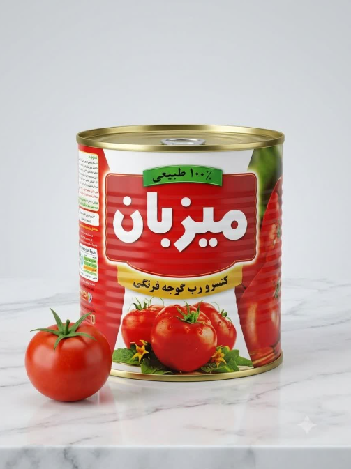 کنسرو رب گوجه فرنگی میزبان 800گرمی - چاشنی و ادویه