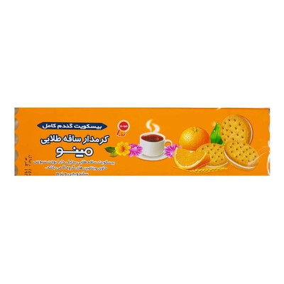 بیسکویت کرمدار با طعم پرتقالی ۱۹۲ گرمی مینو - تنقلات
