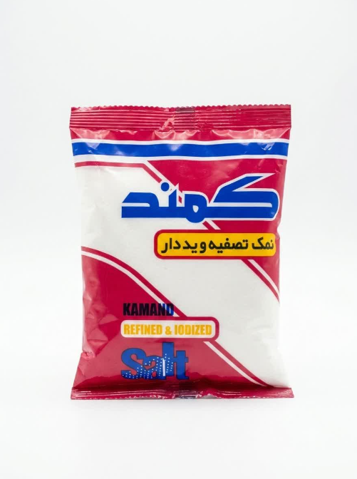 تصویر نمک تصفیه و یددار 700گرمی کمند