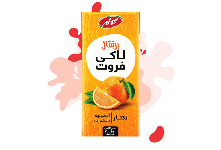 تصویر نکتار پرتقال 200میلی لیتر لاکی فروت کاله