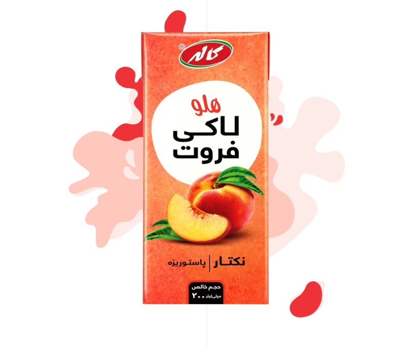 تصویر نکتار هلو 200میلی لیتر لاکی فروت کاله