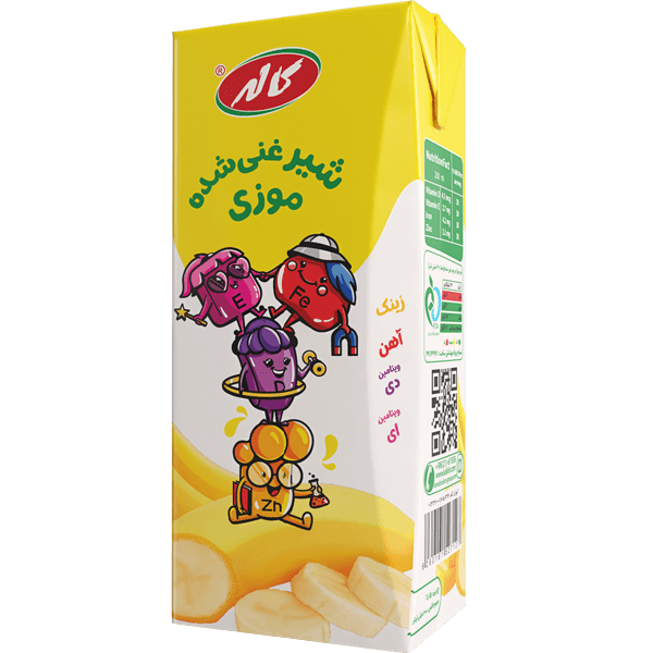 تصویر شیر غنی شده موز 200 میلی لیتر کاله