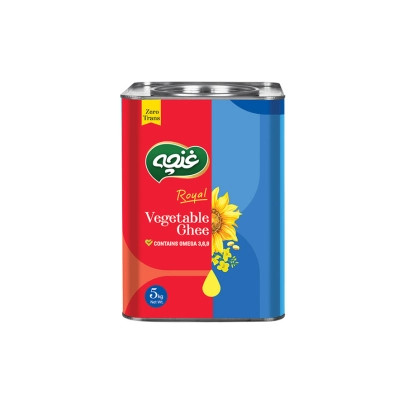 تصویر روغن گیاهی نیمه جامد رویال ۵ کیلویی غنچه