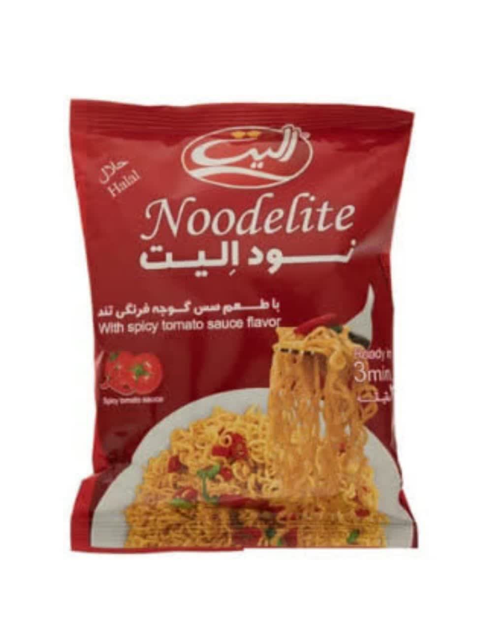 تصویر نودالیت با طعم سس گوجه فرنگی تند 75 گرمی الیت