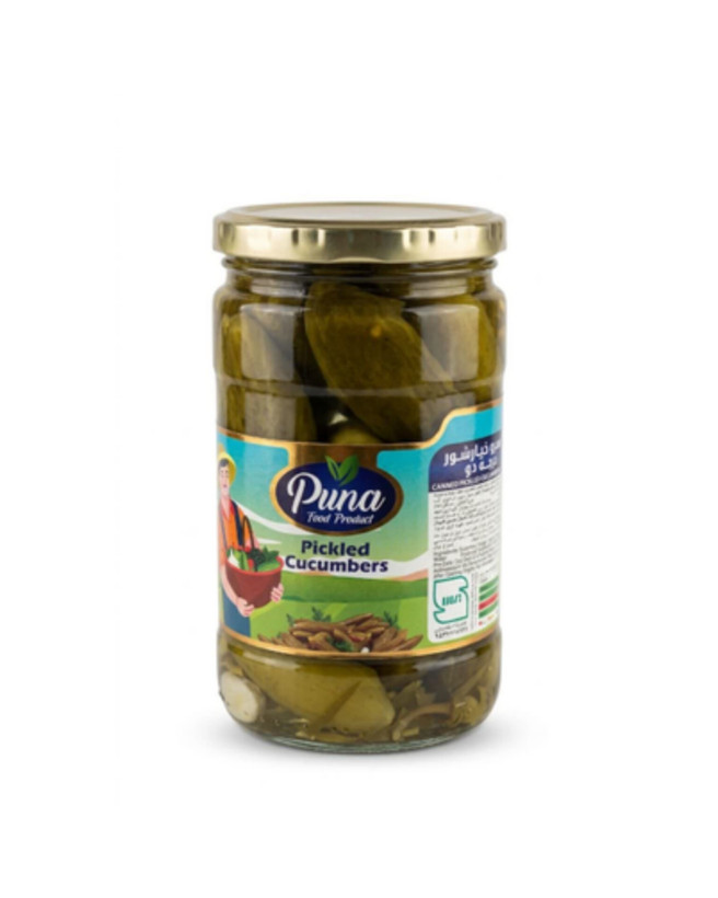 کنسرو خیارشور درجه دو شیشه 680گرمی پونا - چاشنی و ادویه