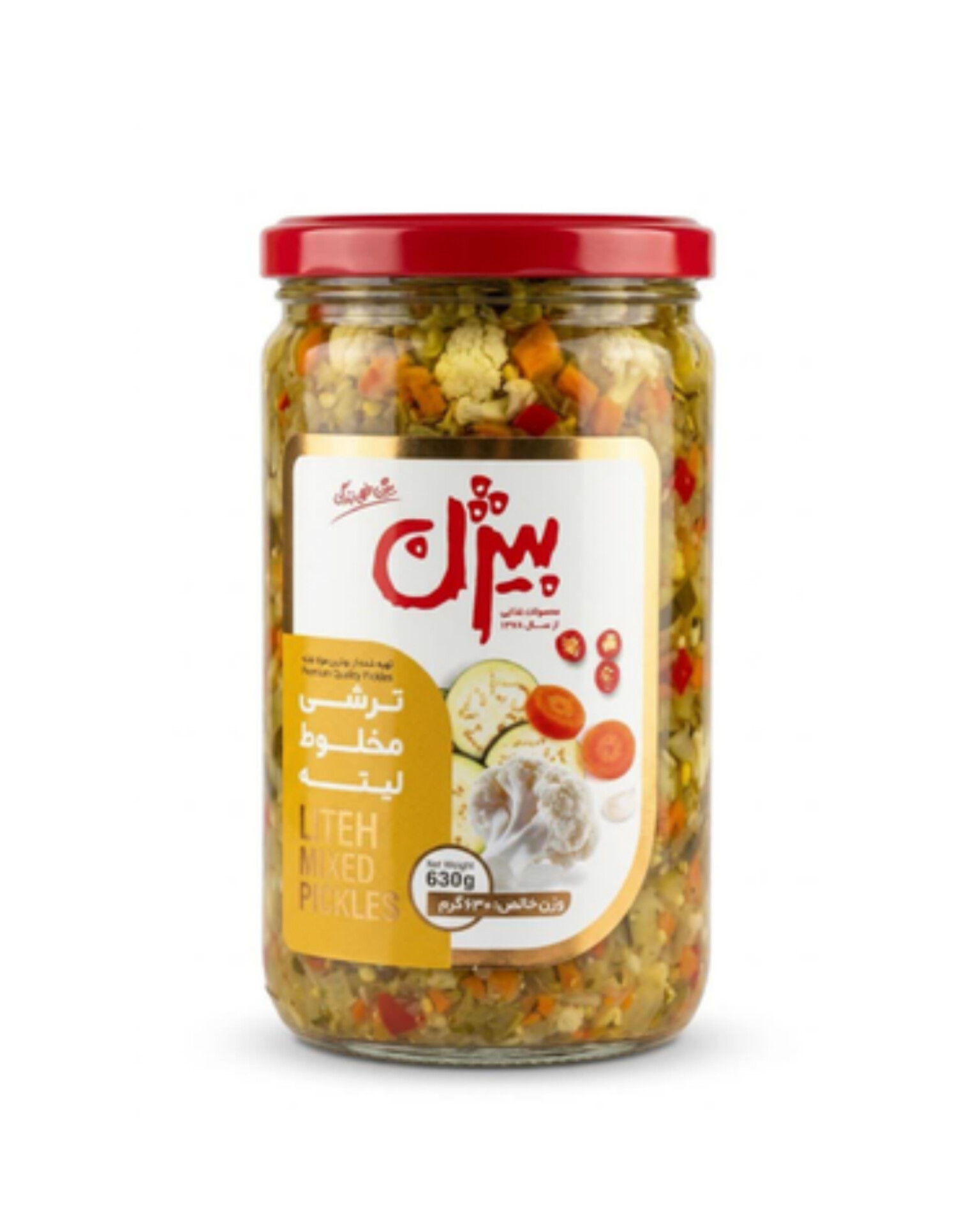 ترشی مخلوط لیته 630گرم بیژن - چاشنی و ادویه