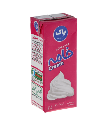 تصویر خامه 200 گرم پاک