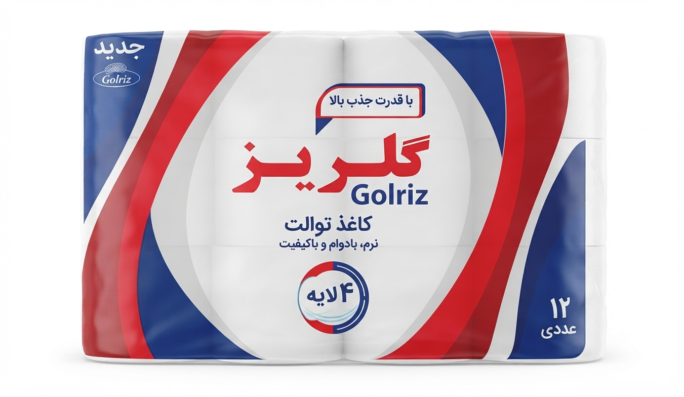 تصویر دستمال توالت 12عددی گلریز