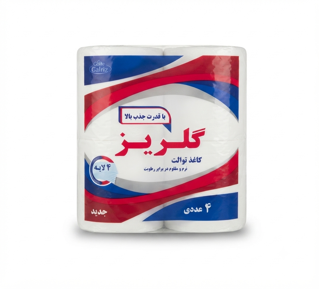 تصویر دستمال توالت 4عددی گلریز